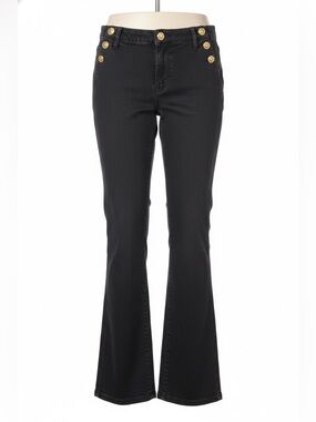Nautica Women's Black Boot-Cut Jeans with Gold Accent Buttons